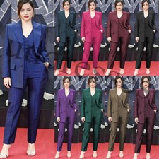 3Pcs Women Suits Ladies Work Office Wear Set Wedding Prom Tuxedo Business Blazer