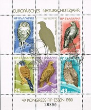 Bulgaria Michel blocco 105 (protezione della natura uccellini 1980) timbrato (used)