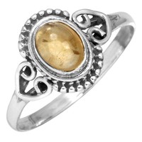 925 Sterling Silver Stylish Jewelry Natural Citrine Gemstone Ring R 3/4 Xk45536 925 Sterling Silver Stylish Jewelry Natural Citrine Gemstone Ring R 3/4 Xk45536