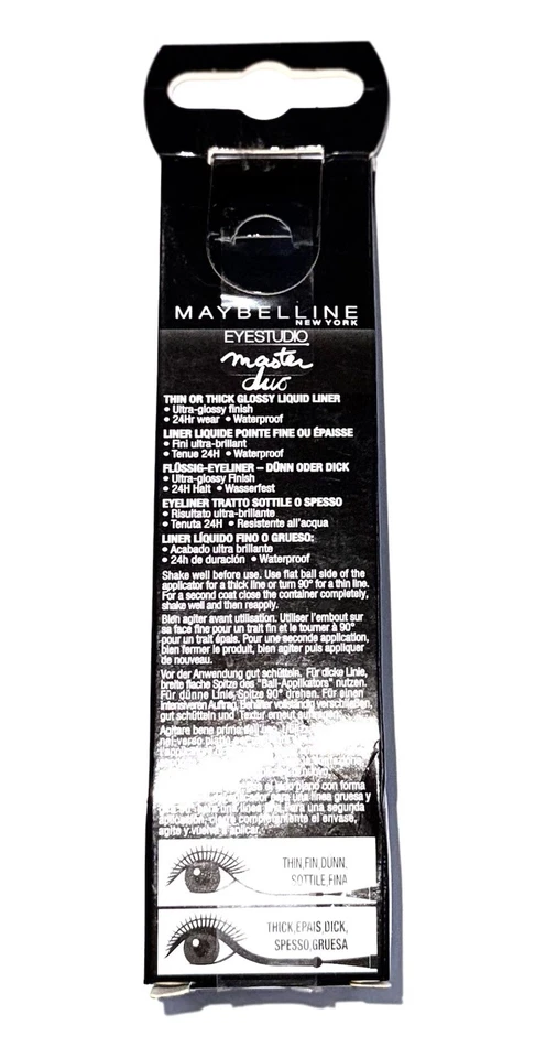 Maybelline master duo Thin or Thick Glossy Liquid Liner Black Lacquer - Bild 2 von 3