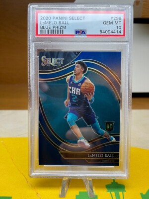 2020-21 Select Lamelo Ball Blue Prizm Courtside SSP Case Hit 