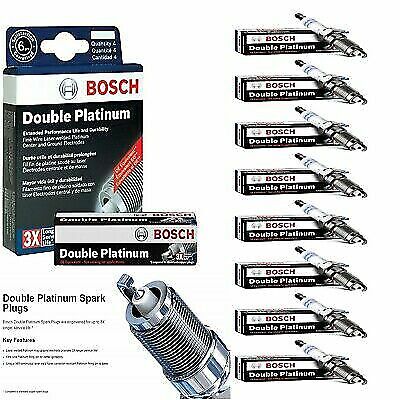 8 Double Platinum Spark Plugs Bosch For 2002-2004 VOLKSWAGEN PASSAT W8-4.0L