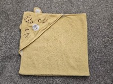 Primark Yellow Lion Cotton Infant Hooded Towel 