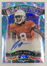 XAVIER WORTHY LEAF VALIANT ALL-AMERICAN #AAWX1 BLUE CRACKED ICE ROOKIE AUTO 3/7
