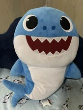Pinkfong baby Shark plush stuffed  animal toy  8 inch blue  white  sewn eyes