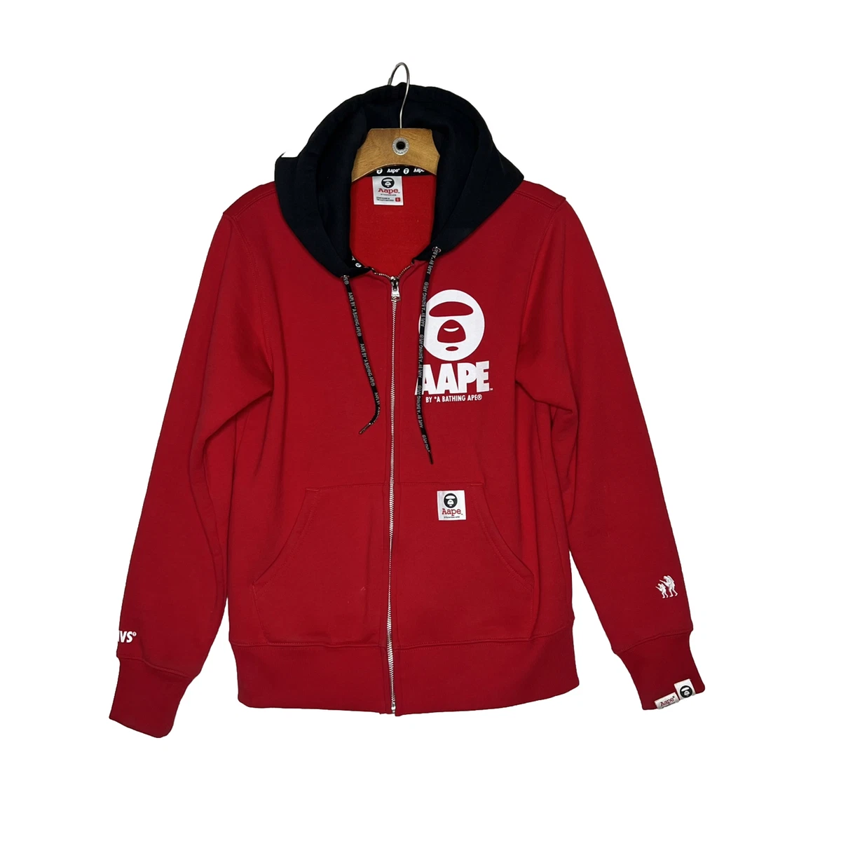 Aape hoodie red discount
