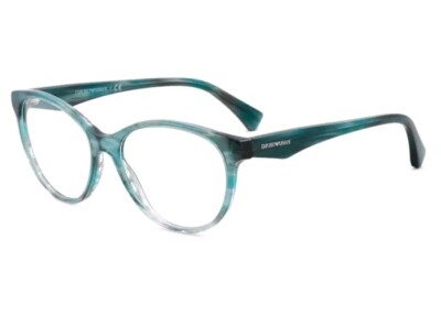 Emporio Armani 0EA3180 Eyeglasses Frames Green Blue Havana Cateye 53-16-140 mm
