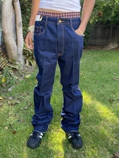 Vintage 80s 70s NWT Jordache 36 L Dead stock 100% Cotton Denim Jeans Blue