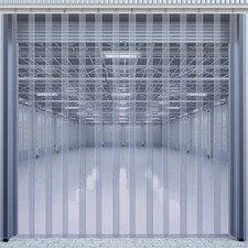 Clear Plastic Strip Door Curtain Kit 72x80 Inch for Coolers Warehouses