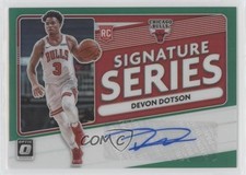 2020-21 Donruss Optic Signature Series Green Wave Prizm Devon Dotson Auto 03rx