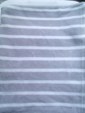 Baby Boy Gray and White Stripes Plush Baby Blanket