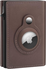 Airtag Leather Wallet Credit Card Holder, RFID Wallet for Men for Apple Air Tag