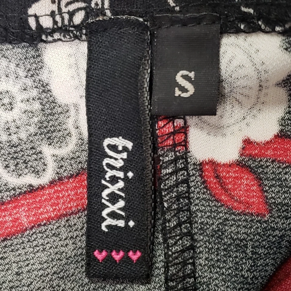 VTG Trixxi Y2K Fairy Whimsigoth Babydoll Midi Dress Size S Coquette Dark Floral - Image 4 of 4