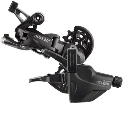 microSHIFT ADVENT 9-Speed Bike Shifter & Super Short Derailleur Upgrade Bundle