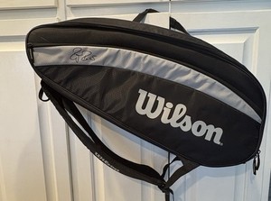 Wilson Roger Federer Signature Tennis Racquet Backpack Black *Holds 3 Racquets