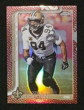 2025 Topps Chrome Cameron Jordan #221 Football Leather Refractor SAINTS