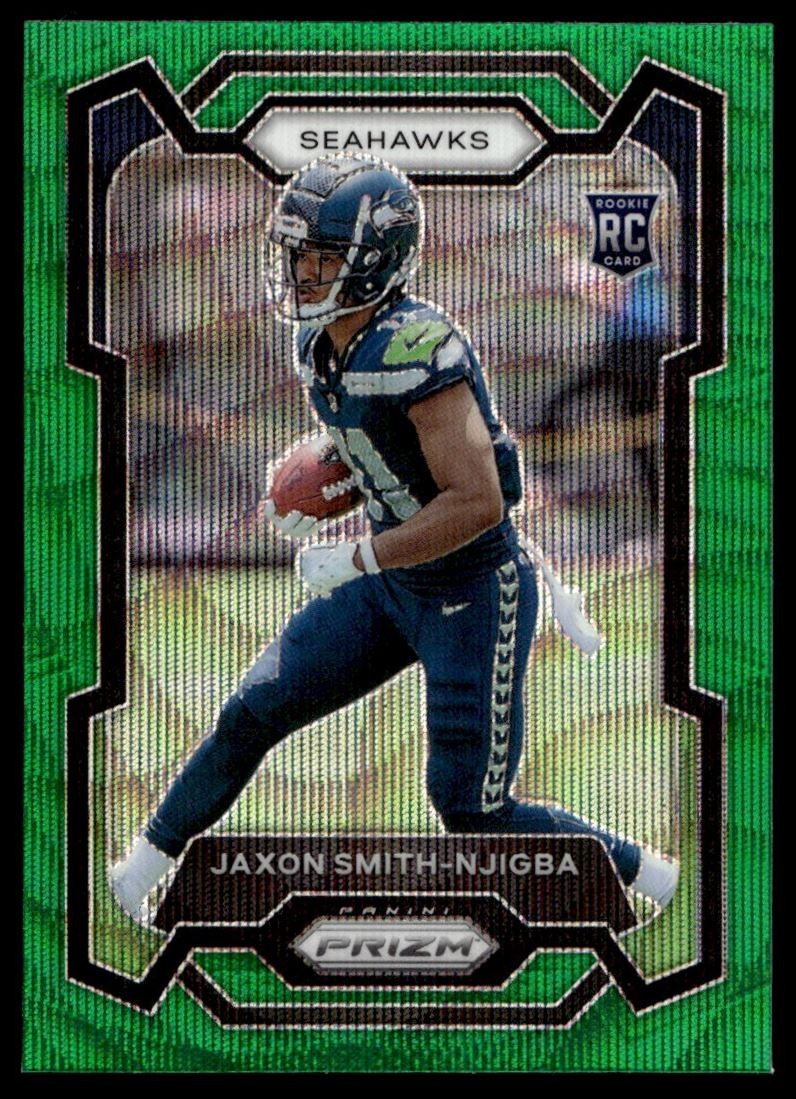 2023 Panini Prizm GREEN Wave Jaxon Smith-Njigba Rookie Seahawks #390 C70