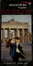 Deutsche BA British Airways Airlines Timetable - Oct 1997