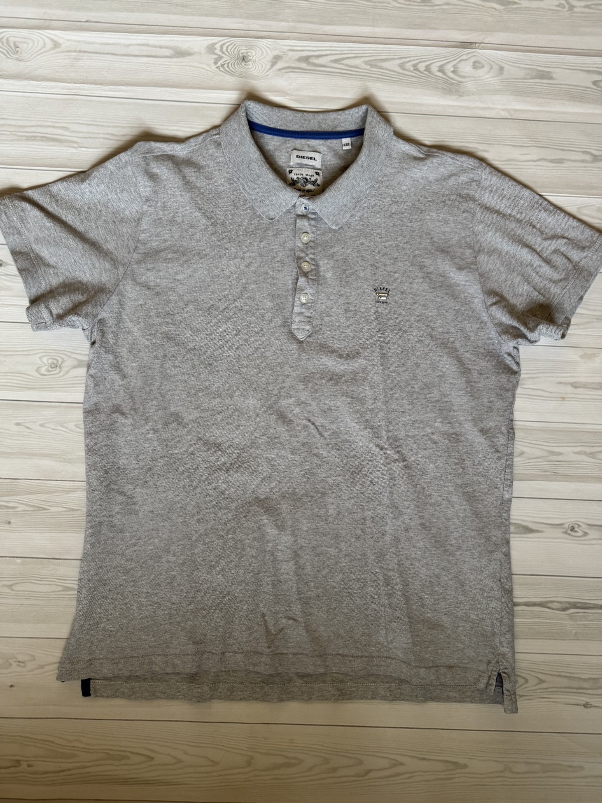 Diesel Vintage Polo T-Shirt Metal Logo Slim Fit Short Sleeve Men