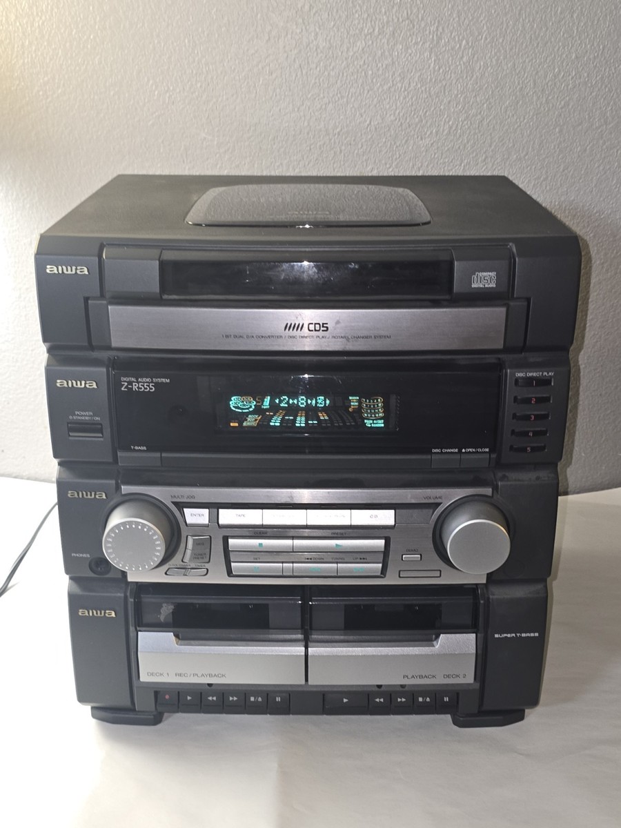 AIWA セット AIWA Cassette Receiver NSX-3300 CD Stereo System Super Bass Tested