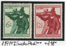 DEUTSCHES REICH 897I ** mit Plattenfehler wei&szlig;er Fleck auf Tiroler Sch&uuml;tzen +898