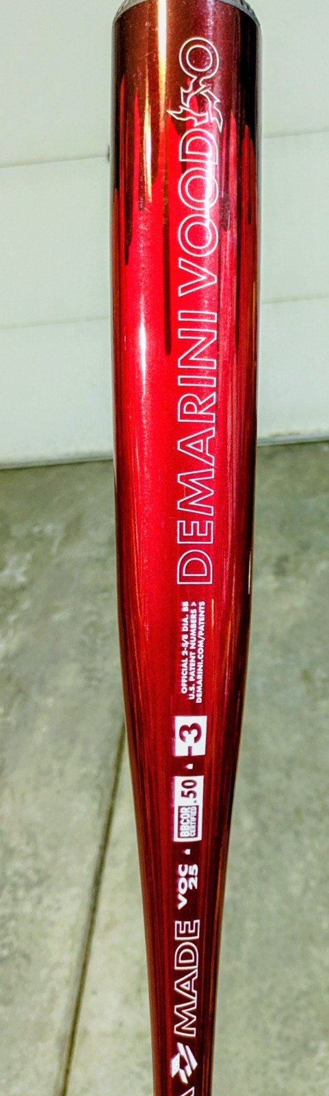 DeMarini Voodoo USA Baseball Bat 31" 28oz Metal Alloy Red Adult 2 5/8" Barrel thumbnail 2