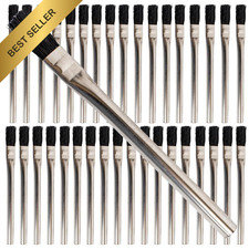 Pro Grade Acid Brushes, 1/2 Inch Flux Brush for Glue  36Ea 1/2", Black