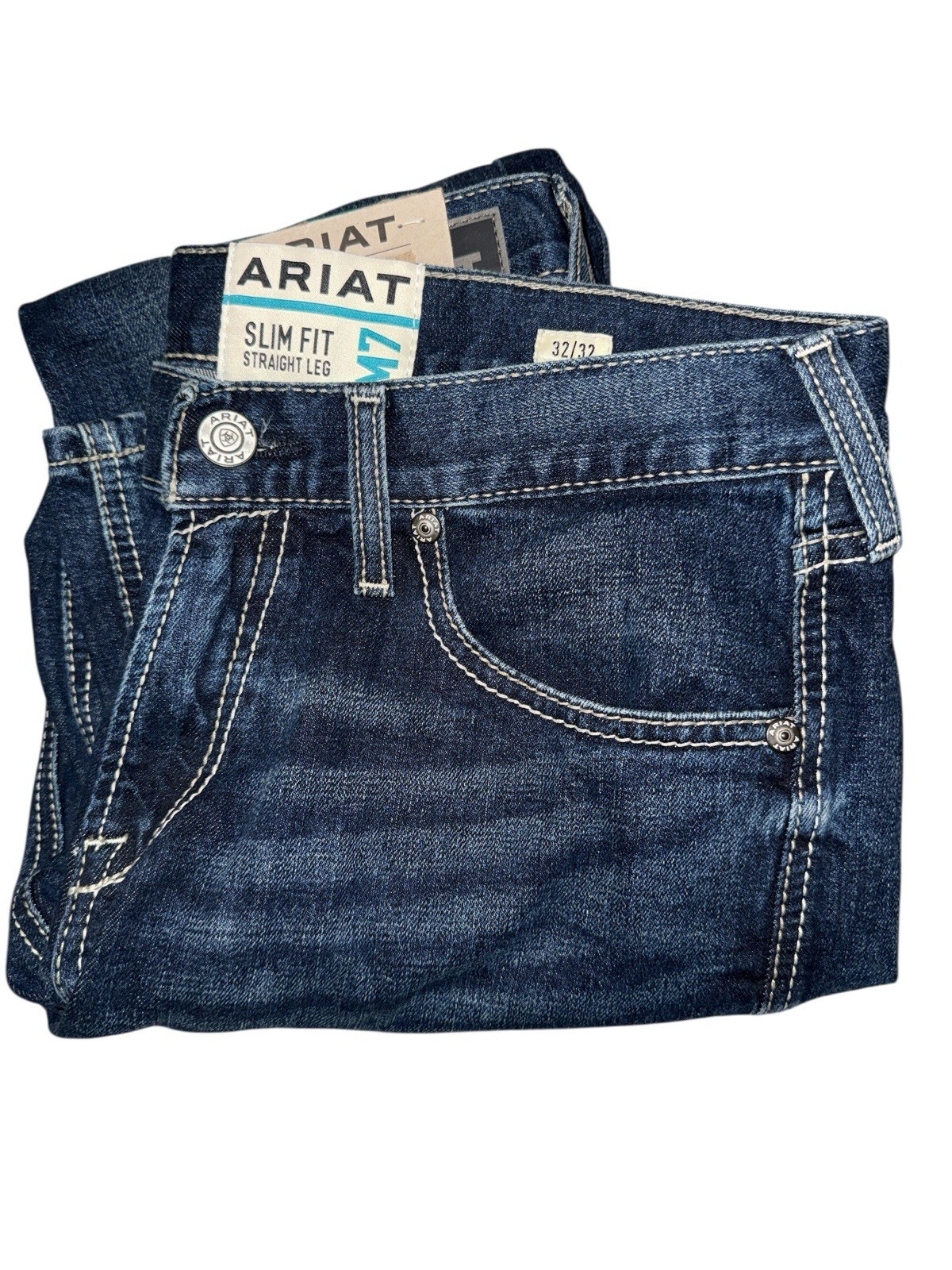 &rsquo;s  Straight Leg Jeans Stretch Blue Denim Drake 32x32