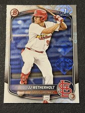 2025 Bowman - Prospects JJ Wetherholt #BP-22 Bowman Retro Logo Pattern Foil (RC)