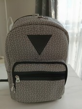 Guess grey monogram faux leather backpack for 14 inch laptop
