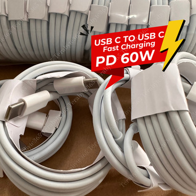 For iPhone 15 Pro Max 16e 16 Plus USB C to USB C PD 60W Fast Charger Cable Lot