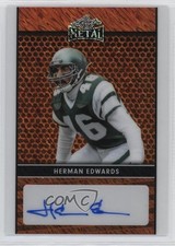 2024 Leaf Collective Auto Orange Shimmer 8/8 Herman Edwards #LA-HE1 Auto 3hd