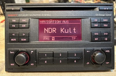 Seat Alhambra Ibiza III 6L Autoradio Dynamic Navigation System 7M7035191C + Code