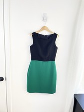 Banana Republic 4 Green Black Sleeveless Sheath Dress Women’s 4 Small