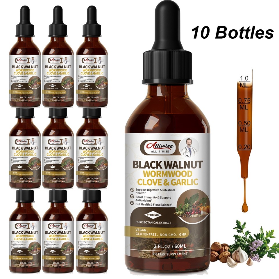 Parasite Extractor Parasite Cleanse Tincture/Extract-Wormwood, Black Walnut Hull, Clove ...