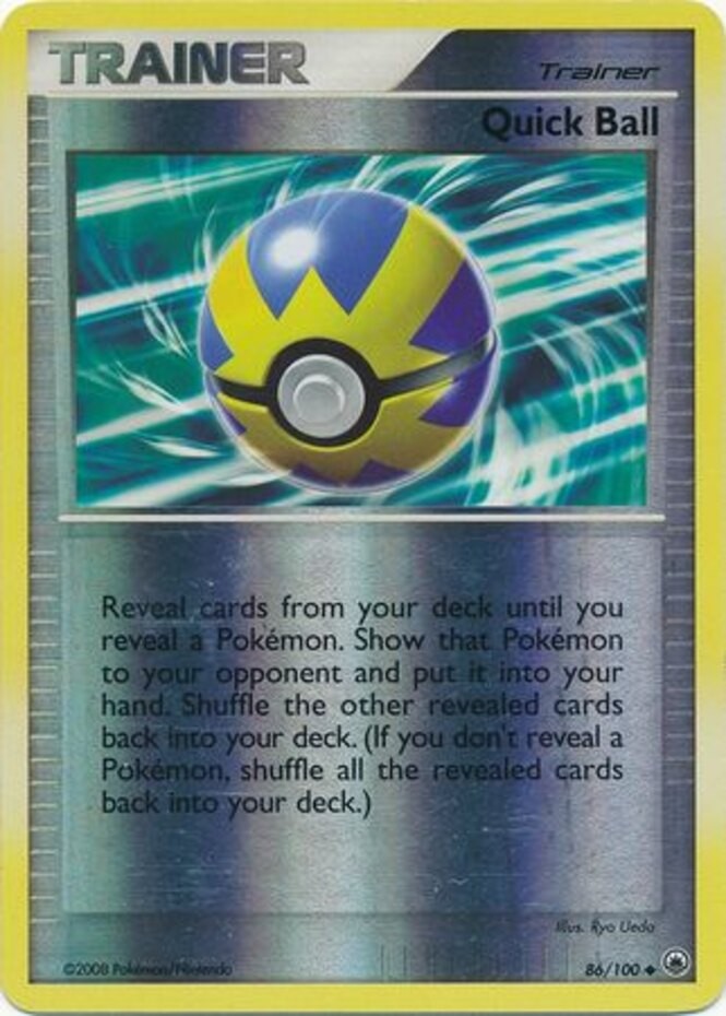 Quick Ball - 86/100 - Uncommon - Reverse Holo LP, English Pokemon Majestic Dawn