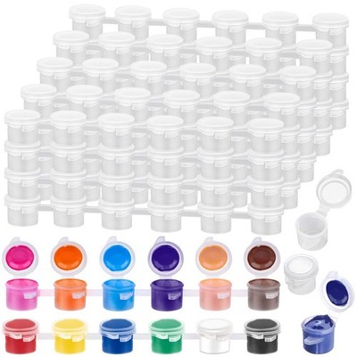 240-Piece Empty Paint Pot, 40 Strips Acrylic Mini Paint Container Strip Stora...