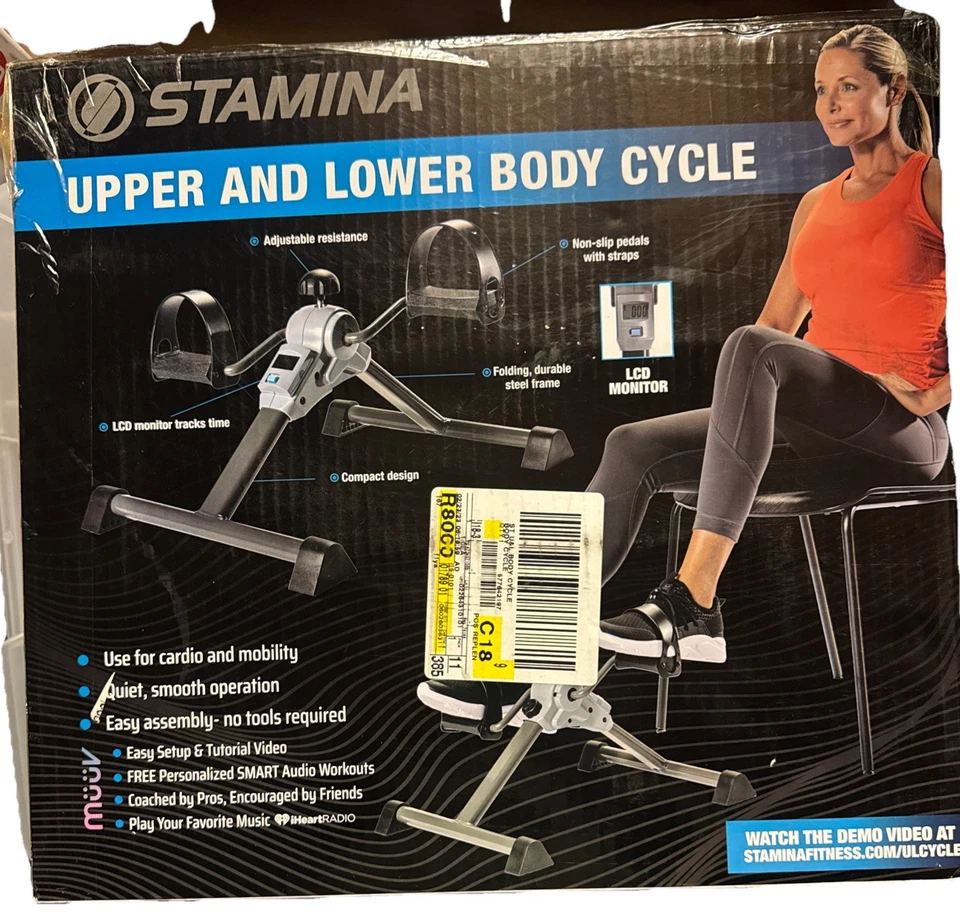 Stamina Upper and Lower Body Cycle Exercise Bike Peddler Compact Cardio - Image 2 of 3
