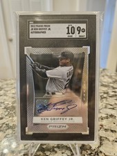 2012 Panini Prizm Ken Griffey Jr. Autographed Card, graded SGC 9 with 10 Auto