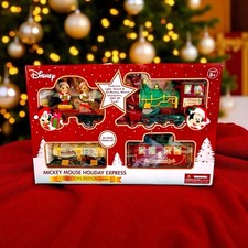 NIB Disney Mickey Mouse Holiday Express 36 Piece Collectors Edition Train Ser 3