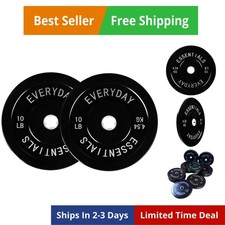 2-Inch Olympic Bumper Plates, Perfect Weight Plates for Weightlifting and Str...