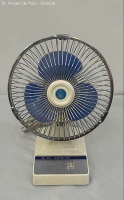 VTG Kuo Horing KH-06R2 Super Deluxe Electric Desk Fan Blue White 6'' Blade 2 Spee