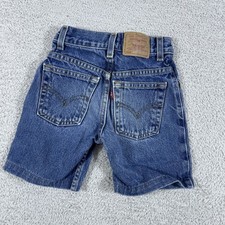 Vintage Levi's 550 Jean Shorts Youth Size 6 Relaxed Fit Blue Y2K Denim Pants