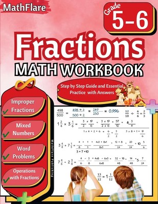 Mathflare Publishing | Fractions Math Workbook 5th and 6th Grade | Taschenbuch