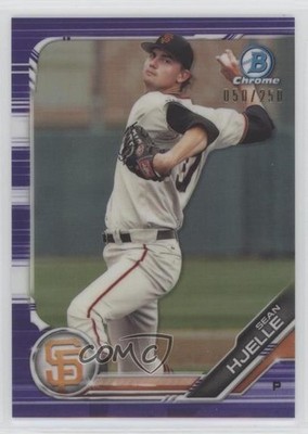2019 Bowman Draft Chrome Purple Refractor 50/250 Sean Hjelle #BDC-159 0b3