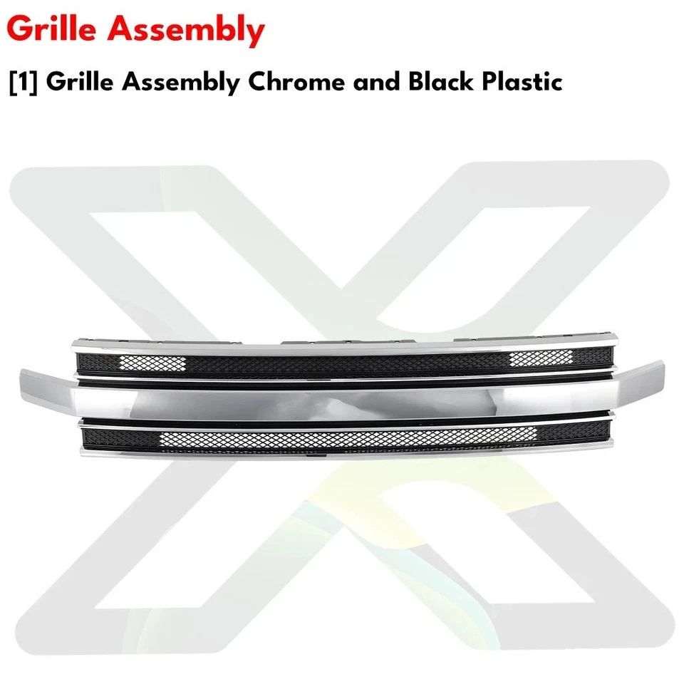 Front Bumper Cover Primed Plastic & Grille Assembly Kit For 2013-2019 Ford Flex Foto 4 de 4
