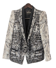 ROBERTO CAVALLI WOOL AND SILK BLEND FASHION JACKET SIZE 46 - US 10/12