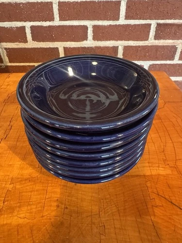 Set of 8 Homer Laughlin Fiesta 5 1/4" Fruit/Dessert Cobalt Blue Bowls Lead Free