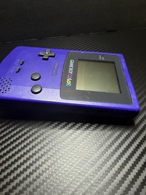 Nintendo Game Boy Color Handheld System Purple Missing Battery Cover Tested