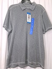 NWT Eddie Bauer Polo Shirt Men's Large Short Sleeve Gray Casual Active